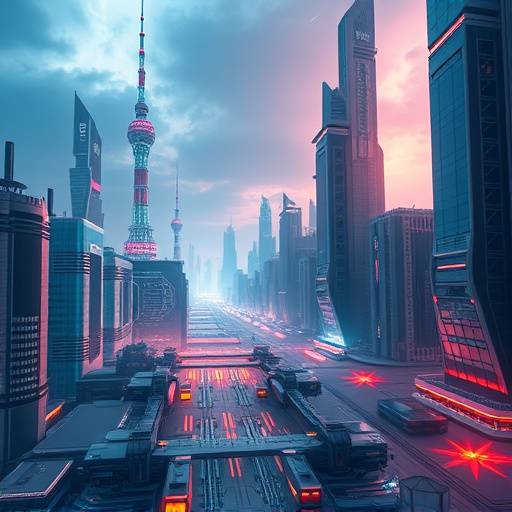 Copertina del video promozionale per 'AuroraTech', mostrando un ambiente futuristico e tecnologia avanzata.