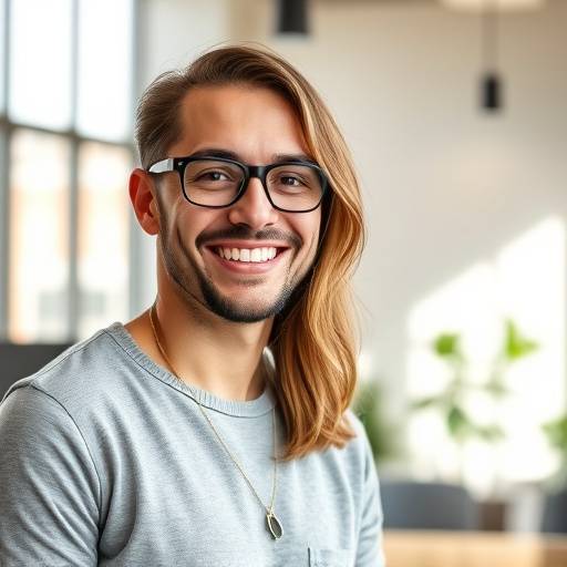 Ritratto sorridente di Marco Bellini, Co-fondatore e Direttore Creativo.