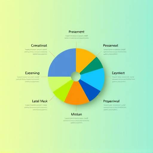 Un grafico a torta che mostra la distribuzione di diverse fasi di un progetto video, come pre-produzione, riprese, montaggio.